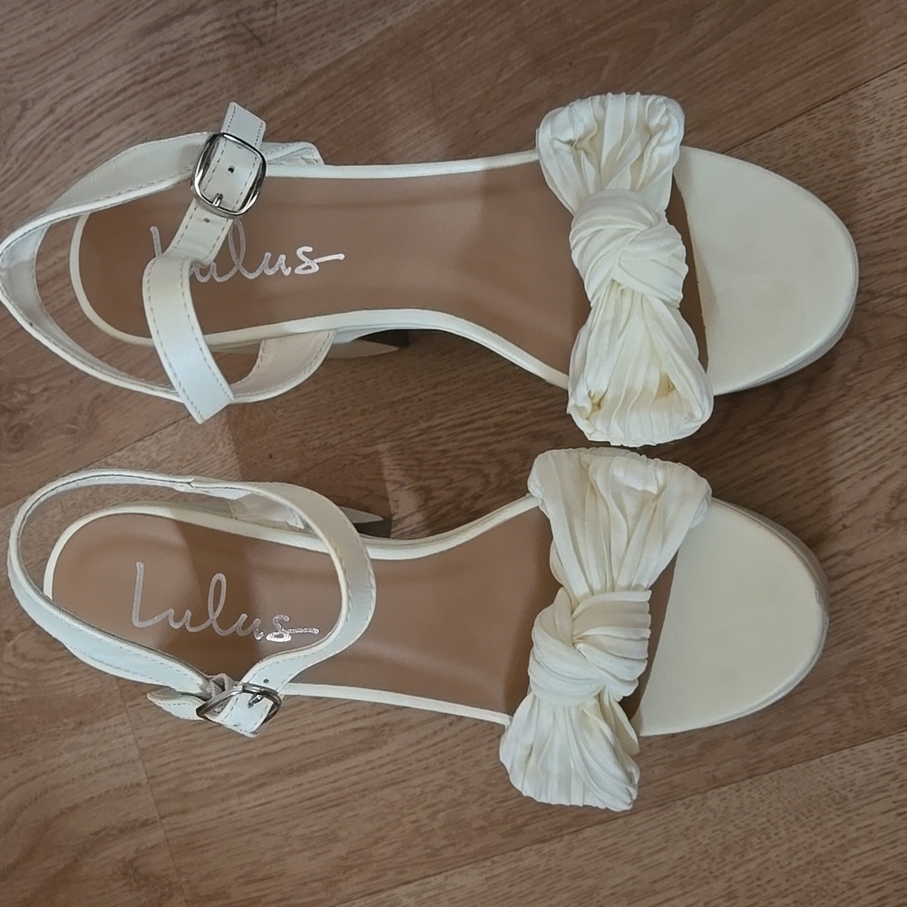Lulus Bow Platform Sandals - image 3